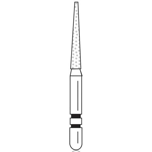 Two Striper® Diamond Bur, Flat End Taper, #700.9VF, Very Fine, Friction Grip, Yellow, 5/Pkg, 2015395 thumbnail 5