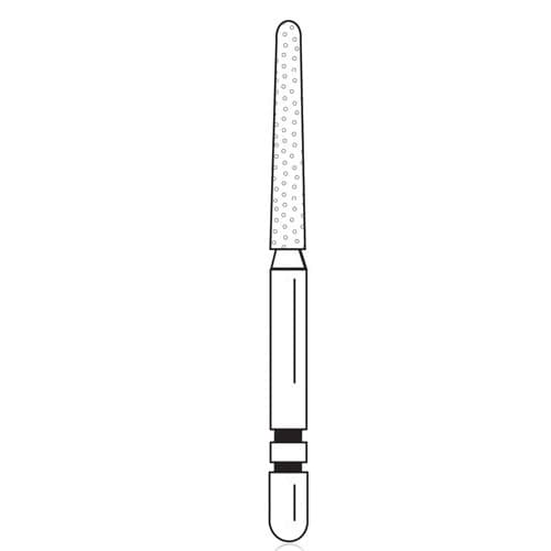 Two Striper Diamond Bur, FG, Round-End Taper, 782.10C, Coarse, Green, 1.6 mm Major/1.1 mm Minor Diameter, 10 mm Length, 5/Pk, 2015425 thumbnail 10