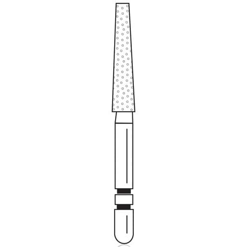 Two Striper Diamond Bur, FG, Flat-End Taper, #727.10C, Coarse, Green, 2.3 mm Major/1.4 mm Minor Diameter, 10 mm Length, 5/Pk, 2015450 thumbnail 6