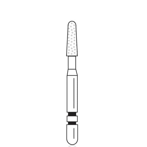Two Striper Diamond Bur, FG, Round-End Taper, 767.5C, Coarse, Green, 1.6 mm Major Diameter, 5/Pk, 2015452 thumbnail 6