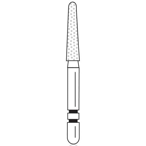 Two Striper Diamond Bur, FG, Round-End Taper, #770.8C, 1.8 mm Major Diameter, Coarse, Green, 5/Pk, 2015457 thumbnail 10
