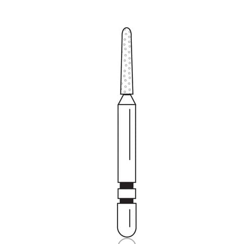 Two Striper Diamond Bur, FG, Round-End Taper, Coarse, Green, #781.6C, 1.1 mm Major/0.8 mm Minor Diameter, 6.0 mm Length, 5/Pkg, 2015465 thumbnail 5