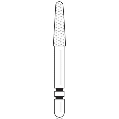 Two Striper Diamond Bur, FG, Round-End Taper, #785.7C, Coarse, Green, 2.4 mm Major/1.5 mm Minor Diameter, 5/Pk, 2015469 thumbnail 6