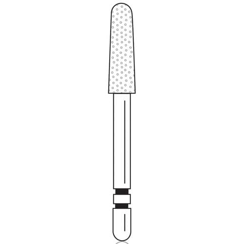 Two Striper Diamond Bur, FG, Round-End Taper, #790.8C, Coarse, Green, 2.6 mm Major/2.0 mm Minor Diameter, 8 mm Length, 5/Pk, 2015471 thumbnail 10