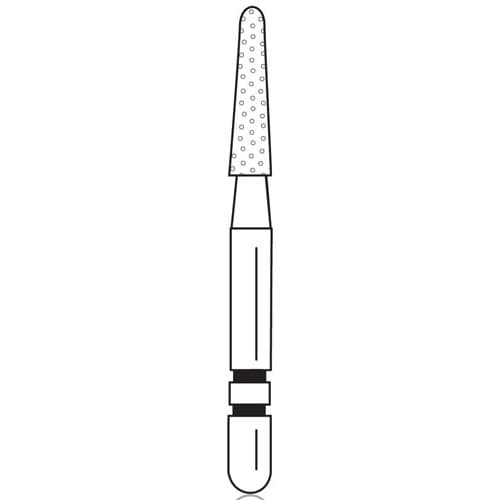 Two Striper Diamond Bur, FG, Round-End Taper, 799.6.5C, Coarse, Green, 1.5 mm Major/0.8 mm Minor Diameter, 5/Pk, 2015473 thumbnail 6