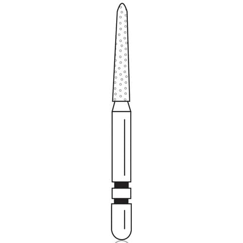 Two Striper Gold-Plated Diamond Bur, FG, Curettage, 252.SB, 1.4 mm Major/0.4 mm Minor Diameter, 8 mm Length, Medium, Blue, 5/Pk, 2015605 thumbnail 6