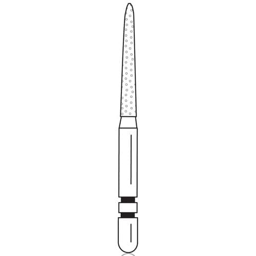 Two Striper Gold-Plated Diamond Bur, FG, Curettage, 252.SC, 1.8 mm Major/0.4 mm Minor Diameter, 10 mm Length, Medium Grit, Blue, 5/Pk, 2015607 thumbnail 10