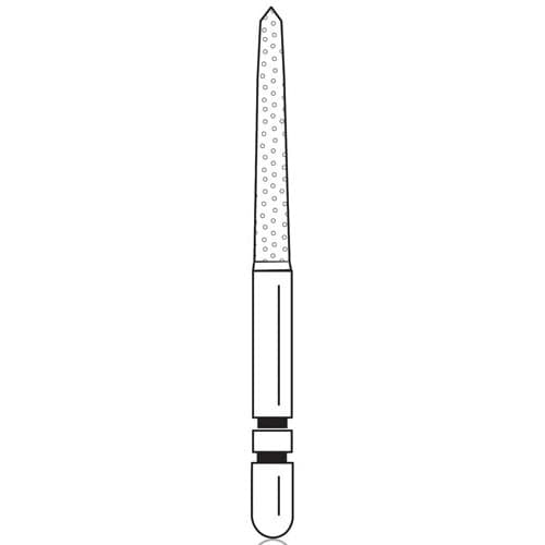 Two Striper Gold-Plated Diamond Bur, FG, Curettage, 253.SC, 1.8 mm Major/0.4 mm Minor Diameter, 10 mm Length, Medium, Blue, 5/Pk, 2015613 thumbnail 6