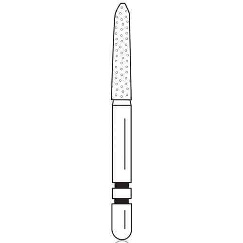Two Striper Gold-Plated Diamond Burs, FG, Curettage, 254.SB, 1.8 mm Major/0.4 mm Minor Diameter, 8 mm Length, Medium, Blue, 5/Pk, 2015617 thumbnail 6
