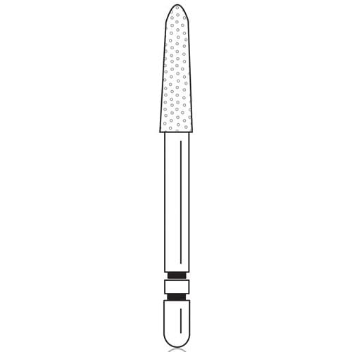 Two Striper Gold-Plated Diamond Bur, FG, Curettage, 258.SB, Medium, Blue, 2.2 mm Major Diameter, 5/Pk, 2015627 thumbnail 6