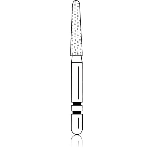 Two Striper Diamond Burs, FG, Round-End Taper, L770.8C, 1.8 mm Major/1.3 mm Minor Diameter, 8 mm Length, Coarse, Green, Long Shank, 5/Pk, 2015650 thumbnail 6
