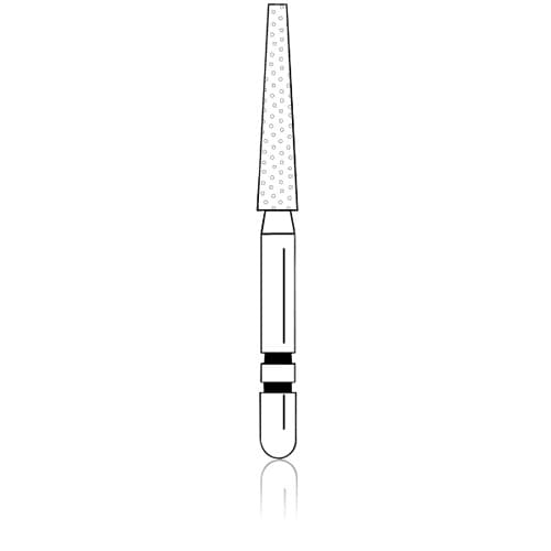 Two Striper Diamond Bur, FG, Flat-End Taper, L701.9C, Coarse, Green, Long Shank, 1.8 mm Major/0.9 mm Minor, 5/Pk, 2015657 thumbnail 6