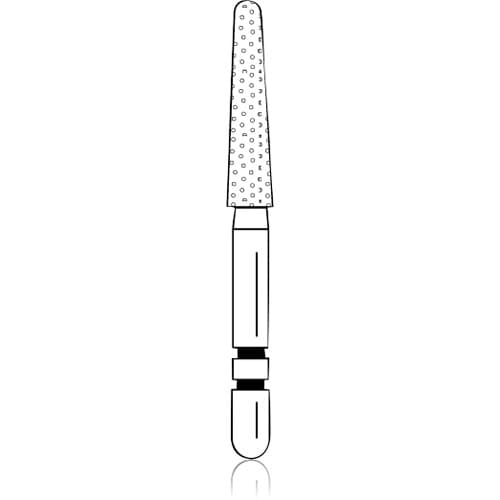 Two Striper ShortCut Diamond Bur, FGSS, Round-End Taper, 780.9 S, Coarse, Green, 2.1 mm, 5/Pk, 2015906 thumbnail 10