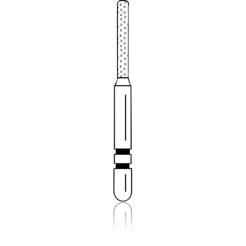 Two Striper ShortCut Diamond Bur, FGSS, KS Cylinder Round Edge, 575.7 S KS1, 1.2 mm, Coarse, Green, 5/Pk, 2015911 thumbnail 6