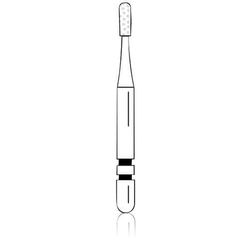 Two Striper® ShortCut™ Operative Diamond Bur, FG Short Shank, #245 S, Medium Grit, Pear Shape, 1.1 mm Major/0.9 mm Minor Diameter, 4.3 mm Length, Blue Ring, 5/Pkg, 2015913 thumbnail 4
