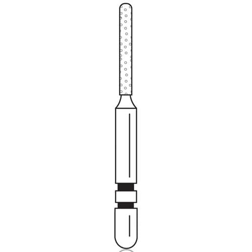 Two Striper® Diamond Bur, FG, Fine, Red, KS Cylinder Round End, #574.7F KSO, 1.0 mm Diameter, 7.0 mm Length, 5/Pkg, 2015954 thumbnail 4