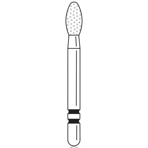 Two Striper Diamond Bur, FG, KS System Egg, #287.4, 2.3 mm, Coarse, Green, 5/Pk, 2015981 thumbnail 10