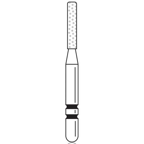 Two Striper® Diamond Bur, FG, KR Cylinder, Coarse, Green, #515.6CKR, 1.2 mm Diameter, 6.0 mm Length, 5/Pkg thumbnail 4