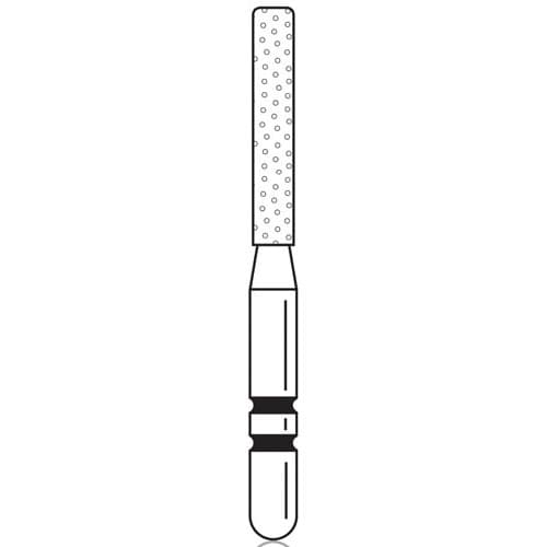 Two Striper® Diamond Bur, FG Friction Grip, KR Cylinder Modified Shoulder Prep, Coarse, Green, #521.8CKR, 1.4 mm Diameter, 8.0 mm Length, 5/Pkg, 2015990 thumbnail 5