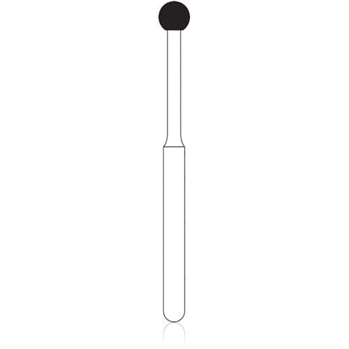 NTI Diamond Bur, FG, Long Round, #801L-023, 2.3 mm, Coarse, Green, 5/Pk, C801L-023 thumbnail 6