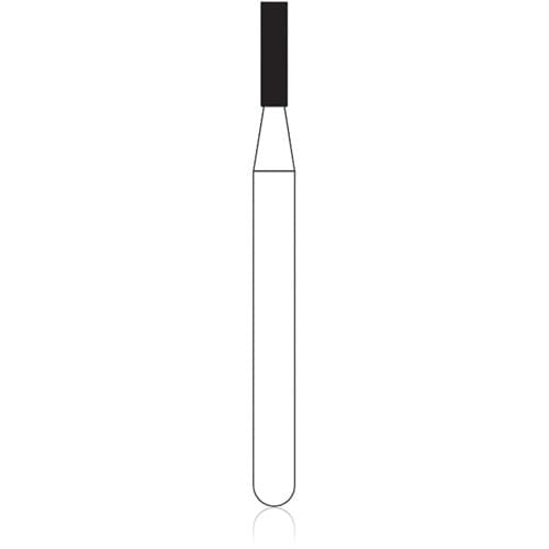NTI FG Diamond Bur, Coarse, Flat End Cylinder, #835-010, 1.0 mm Diameter, 4.0 mm Length, Gold Pack, 50/Pk, C835-010G thumbnail 4