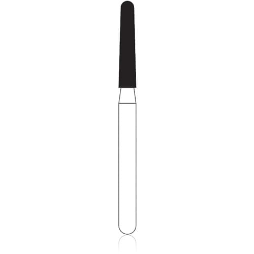 NTI Gold Pack FG Diamond Bur, Round End Taper, Coarse, #856-016, 1.6 mm, 50/Pkg, C856-016G thumbnail 5