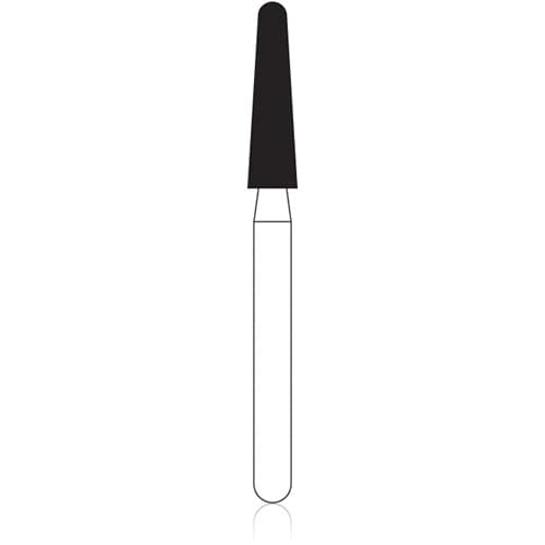 NTI® Gold Pack FG Diamond Bur, Coarse, Round End Taper, #856-021, 2.1 mm Diameter, 8.0 mm Length, 50/Pk, C856-021G thumbnail 4