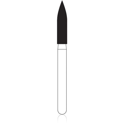 NTI Diamond Bur, Friction Grip (FG), Coarse Grit, Flame Shape, #862-018, 1.8 mm Diameter, 8.0 mm Length, 5/Pk, C862-018 thumbnail 4