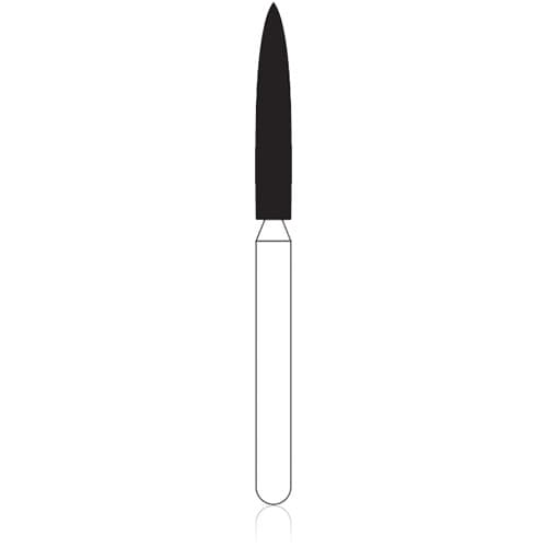 NTI Diamond Bur, FG, Flame, #C863-016, 1.6 mm, Coarse, Green, 5/Pk, C863-016 thumbnail 5