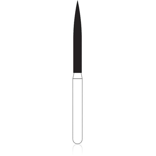 NTI Diamond Bur, Coarse Grit, Flame Shaped, Friction Grip (FG), #864-014 / C864-014, 1.4 mm Diameter, 12.0 mm Head Length, 5/Pk thumbnail 4