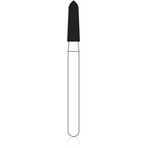 NTI Diamond Bur, Friction Grip (FG), Coarse Grit, Curettage Cone Bevel End, #877K-018, 1.8 mm Diameter, 6.0 mm Length, 5/Pk, C877K-018 thumbnail 4
