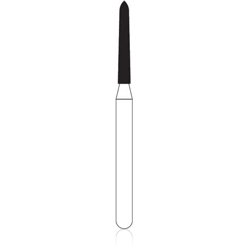 NTI FG Diamond Bur, Coarse, Beveled Cylinder, #878-012, 1.2 mm Diameter, 8.0 mm Length, Gold Pack, 50/Pk, C878-012G thumbnail 4
