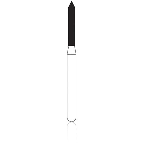 NTI FG Diamond Bur, Coarse Grit, Beveled Cylinder, Mini Head, #885-012, 1.2 mm Diameter, 8.0 mm Length, Short Shank, 5/Pack, C885-012M thumbnail 3