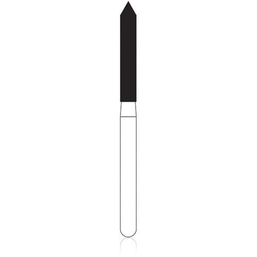 NTI Diamond Bur, Friction Grip (FG), Coarse, Beveled Cylinder, #886-016 / C886-016, 1.6 mm Diameter, 10.0 mm Length, 5/Pk thumbnail 4