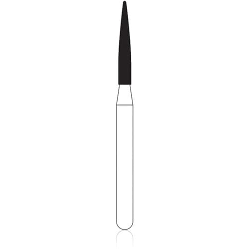 NTI Diamond Bur, FG, Flame, #C888-012, 1.2 mm, Coarse, Green, 5/Pk, C888-012 thumbnail 5