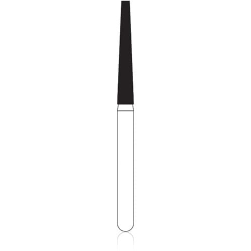 NTI Friction Grip Diamond Bur, Fine Grit, Flat End Taper, #848-016, 1.6 mm Head Diameter, 10.0 mm Head Length, 5/Pk thumbnail 4
