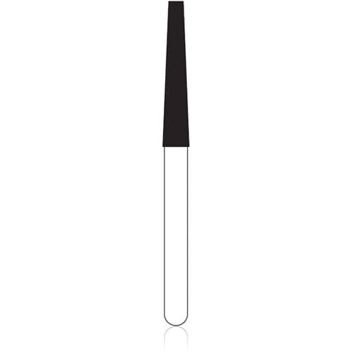 NTI Friction Grip Diamond Bur, Fine Grit, Flat End Taper, #848-018, 1.8 mm Diameter, 10.0 mm Length, 5/Pk thumbnail 4
