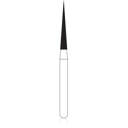 NTI Diamond Bur, Friction Grip (FG), Needle, #F859-014, 1.4 mm, Fine, Red, 5/Pk, F859-014 thumbnail 12