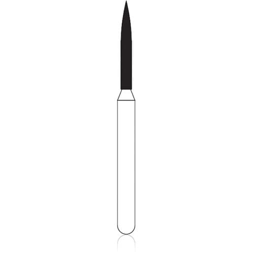 NTI Gold Pack FG Diamond Bur, Flame, Fine Grit, #862-010, 1.0 mm Diameter, 8.0 mm Length, 50/Pk, F862-010G thumbnail 4