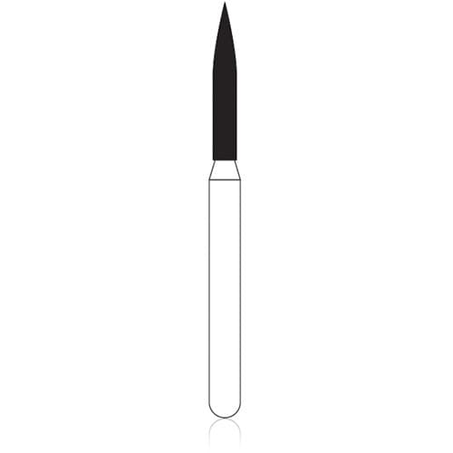 NTI Diamond Bur, FG, Flame, #862-012, 1.2 mm, Fine, Red, 5/Pk, F862-012 thumbnail 5