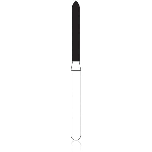 NTI Friction Grip (FG) Diamond Bur, Fine Grit, Beveled Cylinder, #F879-012, 1.2 mm Diameter, 10.0 mm Length, 5/Pk thumbnail 4