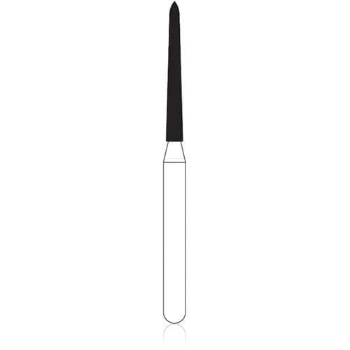 NTI Friction Grip Diamond Bur, Fine Grit, Curettage Cone Bevel End, #F879K-012, 1.2 mm Diameter, 10.0 mm Length, 5/Pk thumbnail 4