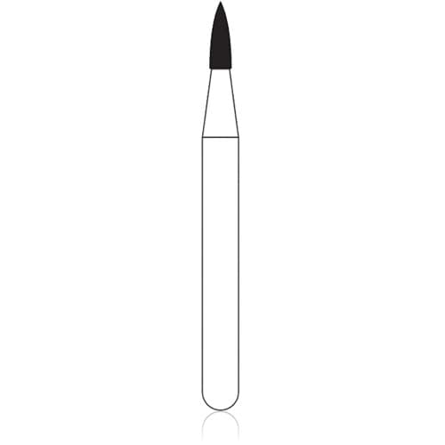 NTI Friction Grip Diamond Bur, Fine Grit, Flame Shaped, #883-010, 1.0 mm Diameter, 3.0 mm Length, 5/Pkg thumbnail 4