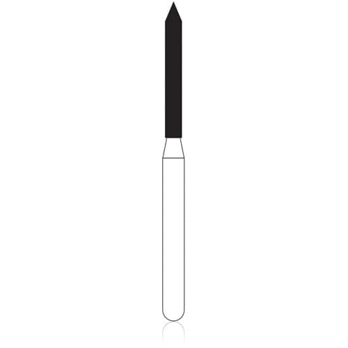 NTI Friction Grip Diamond Bur, Fine Grit, Beveled Cylinder, #886-012 / F886-012, 1.2 mm Head Diameter, 10.0 mm Head Length, 5/Pk thumbnail 4