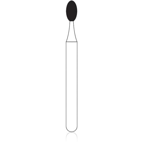 NTI® FG Diamond Bur, Medium Grit, Football Shape, #379-016, 1.6 mm Diameter, 3.4 mm Length, Gray, 5/Pkg, M379-016 thumbnail 5