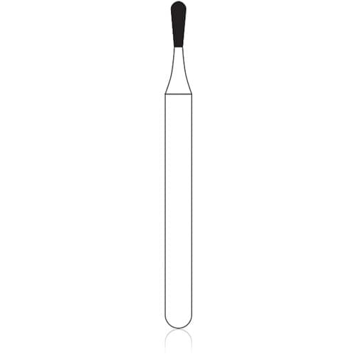 NTI® FG Diamond Bur, Medium Grit, Pear Round End, #830-009 (M830-009), 0.9 mm Diameter, 2.7 mm Length, Gray, 5/Pkg thumbnail 5