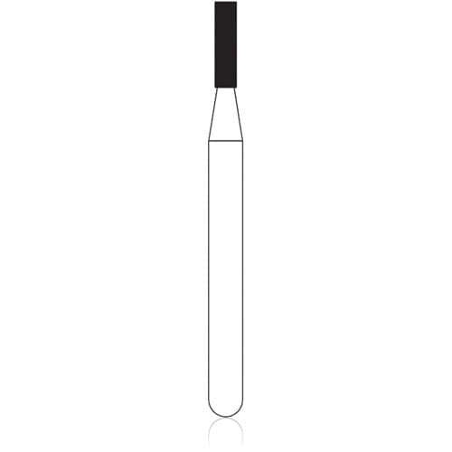 NTI Diamond Bur, Flat End Cylinder, Medium Grit, Friction Grip Short Shank, #835-010M, 1.0 mm Diameter, 4.0 mm Length, 5/Pkg thumbnail 4