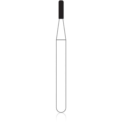 NTI FG Diamond Bur, Medium Grit, Modified Shoulder Cylinder, Flat End, #835KR-008, 0.8 mm Diameter, 3.0 mm Length, 5/Pk thumbnail 4
