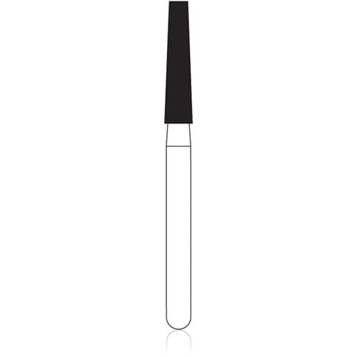 NTI Diamond Bur, Flat End Taper, Medium Grit, Friction Grip (FG), #847-018 / M847-018, 1.8 mm Head Diameter, 8.0 mm Head Length, 5/Pk thumbnail 5