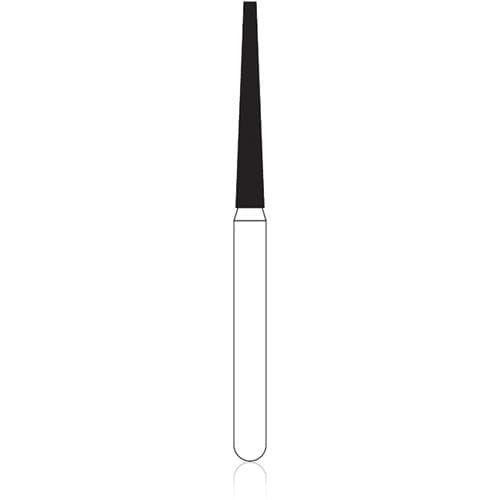 NTI® FG Diamond Bur, Medium Grit, Flat End Taper, #848-014, 1.4 mm Diameter, 10.0 mm Length, Gray, 5/Pkg thumbnail 4